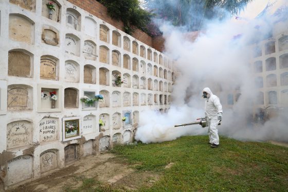 Fumigamos Cementerio Municipal ante alerta sanitaria del dengue
