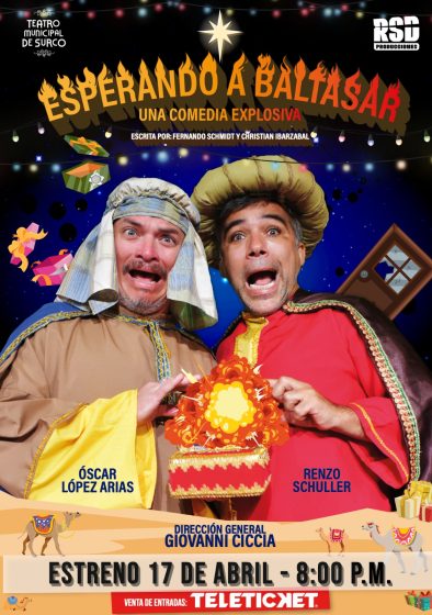 Teatro Municipal de Surco presenta Esperando a Baltasar, una comedia picantecon Óscar López Arias y Renzo Schuller